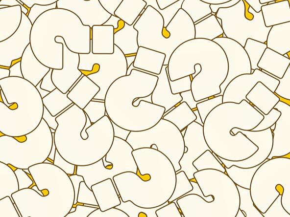 abstract multiple question marks